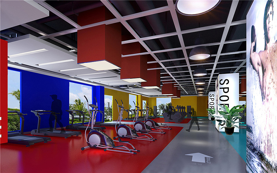 滁州西宁炫酷健身房装修设计效果图